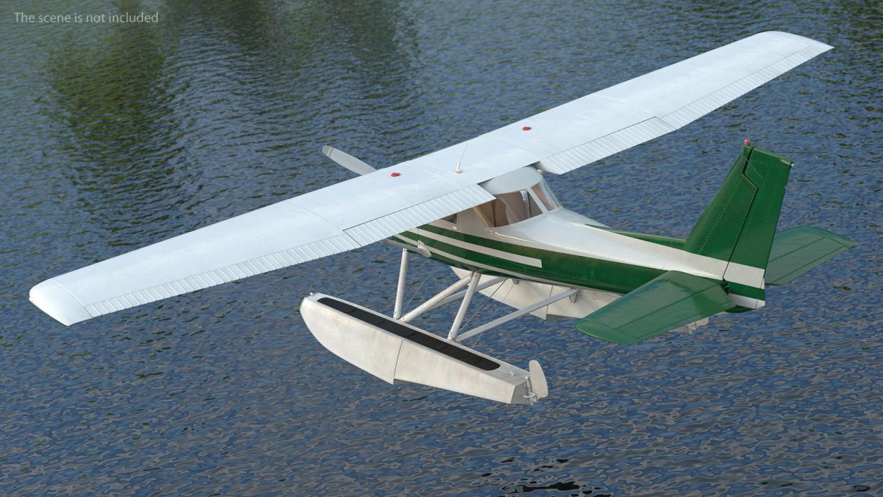 Light Floatplane Aircraft Rigged 3D