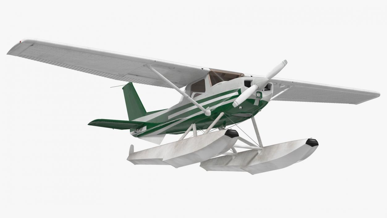 Light Floatplane Aircraft Rigged 3D