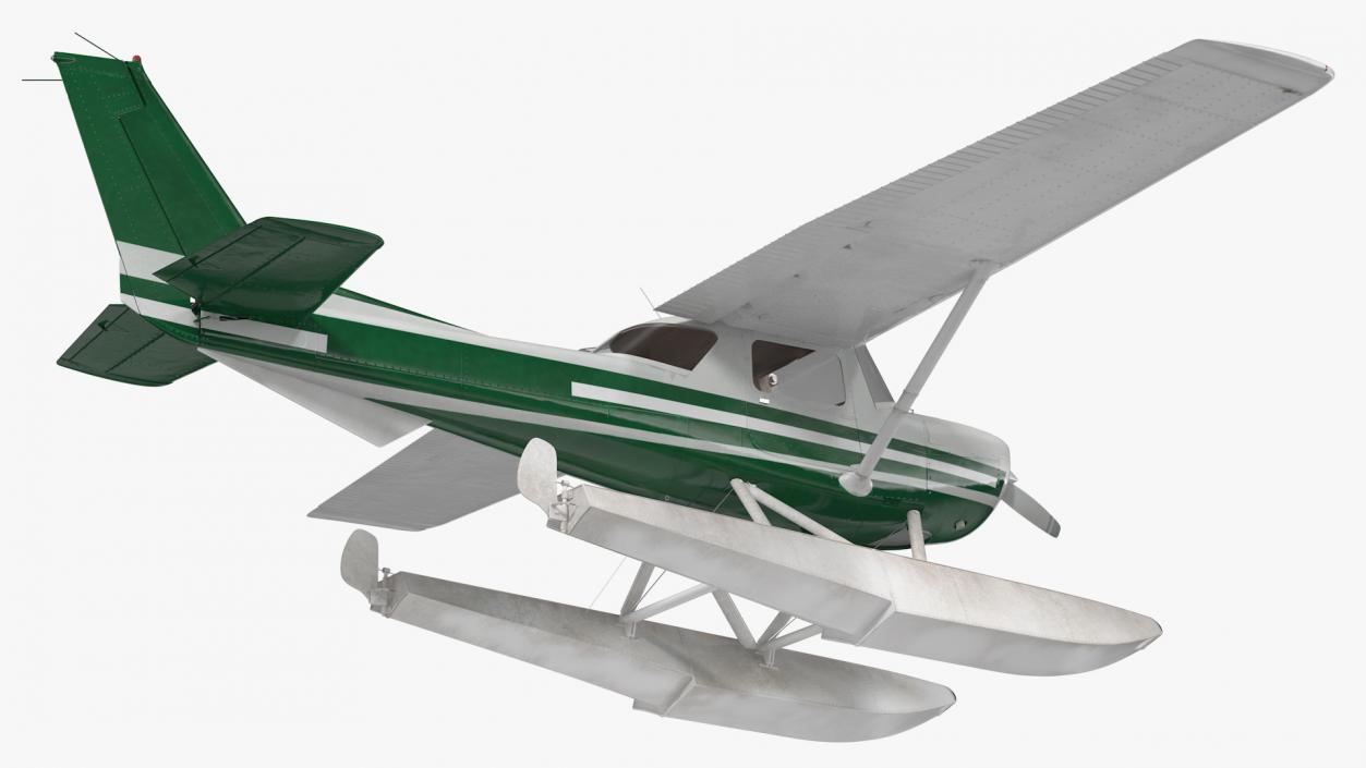 Light Floatplane Aircraft Rigged 3D