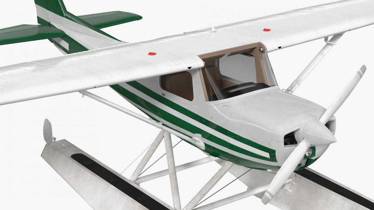 Light Floatplane Aircraft Rigged 3D