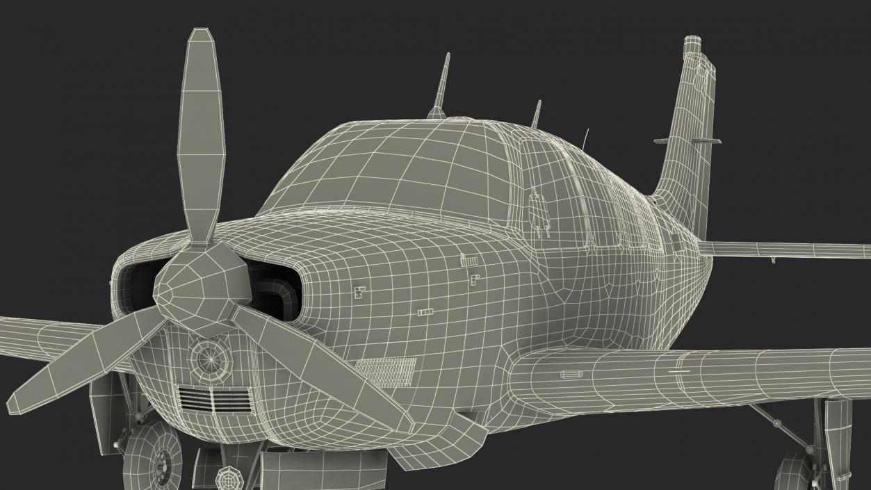 3D model Light Civil Airplane Generic Rigged