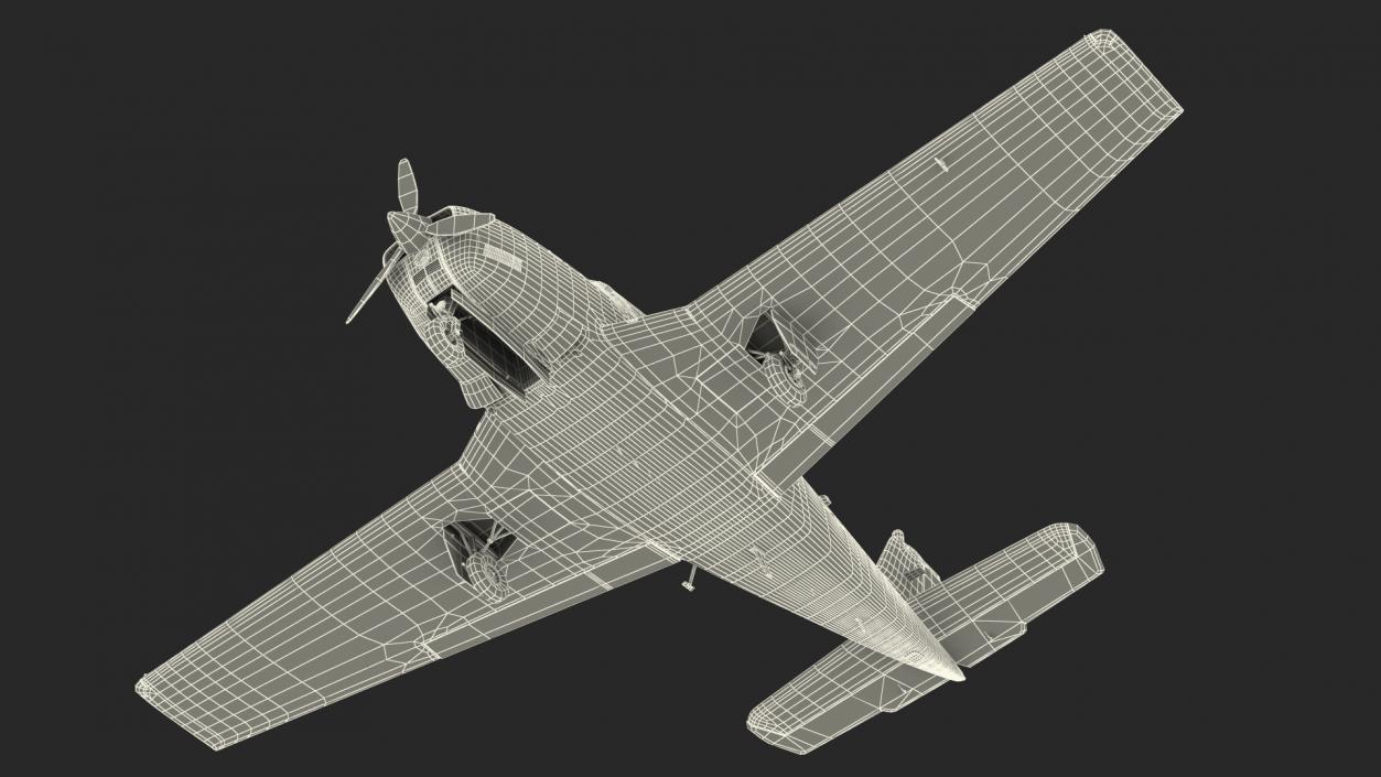 3D model Light Civil Airplane Generic Rigged