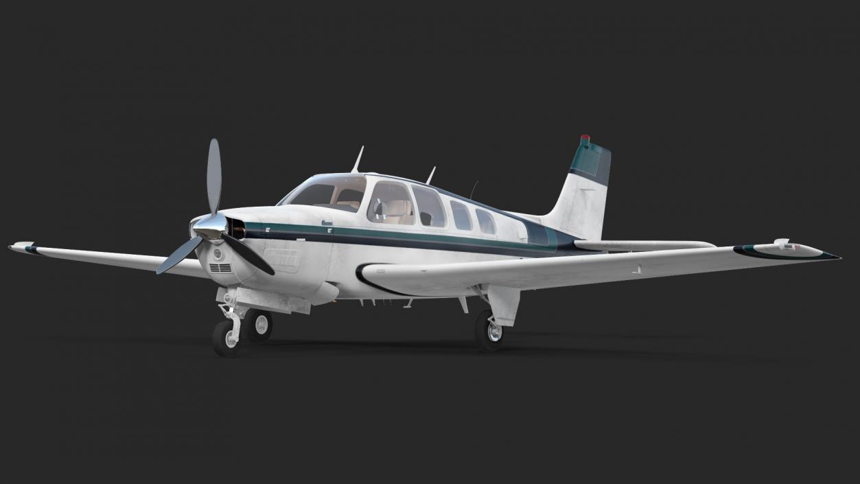 3D model Light Civil Airplane Generic Rigged