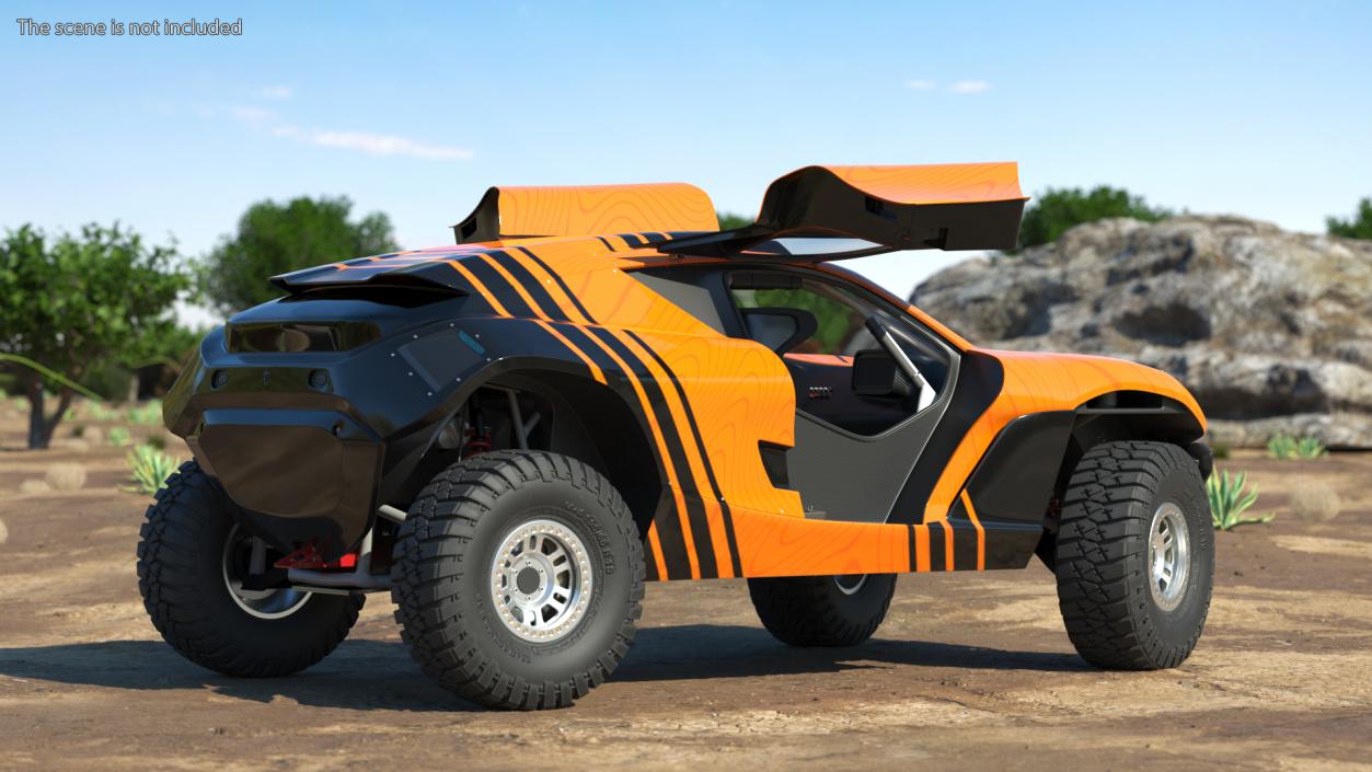 3D Off Road Racing Electric SUV Clean Rigged