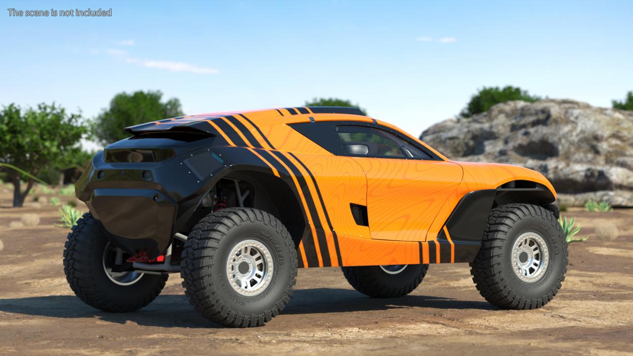 3D Off Road Racing Electric SUV Clean Rigged