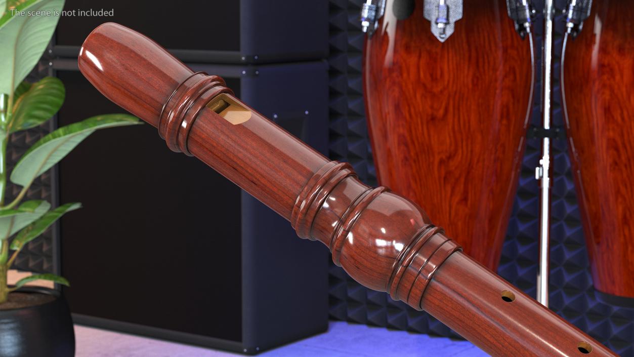 3D Wooden Recorder Flute