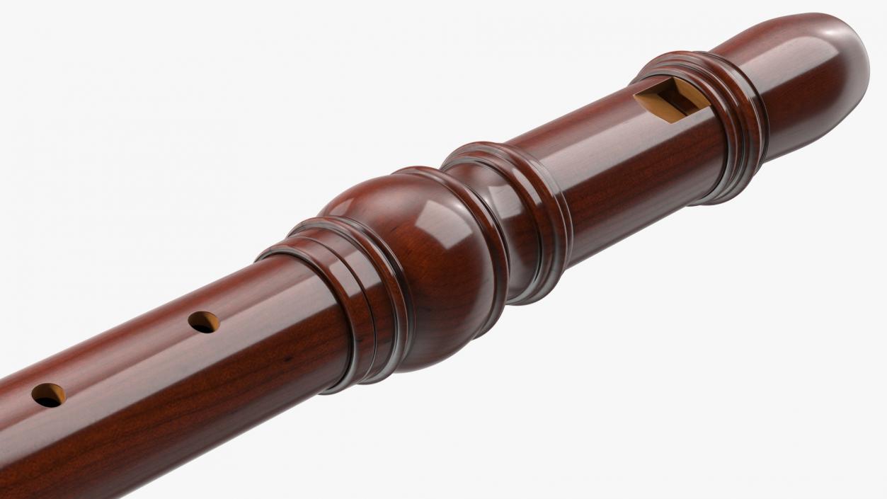 3D Wooden Recorder Flute