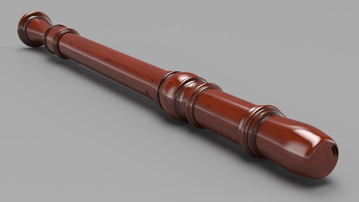 3D Wooden Recorder Flute