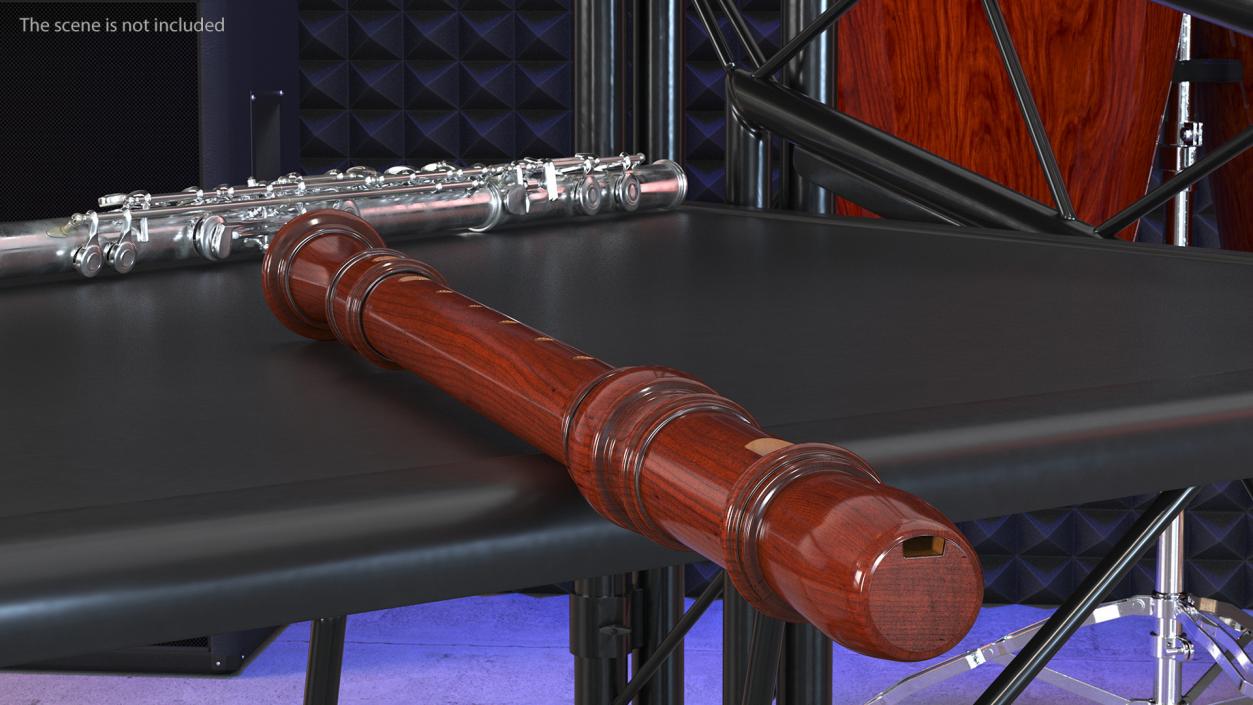 3D Wooden Recorder Flute