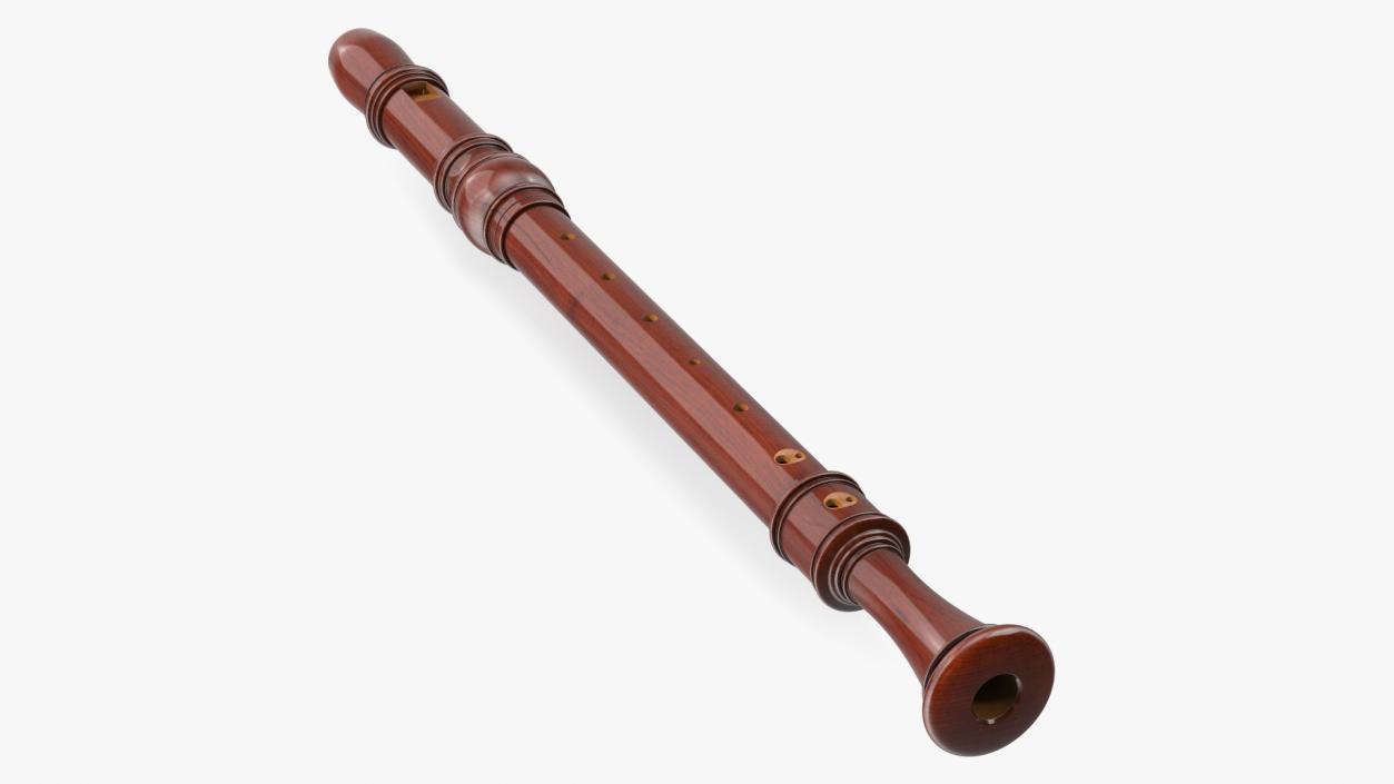 3D Wooden Recorder Flute