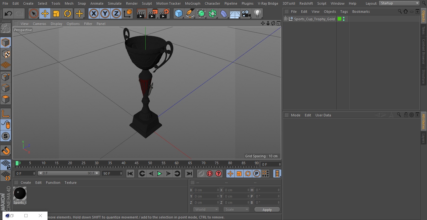 3D Metal Sports Cup