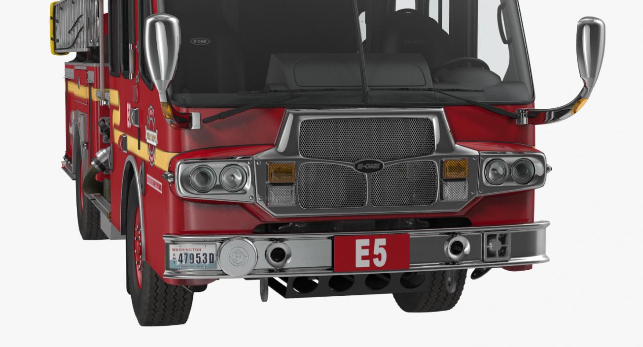 3D Fire Apparatus E-One Quest Seattle Rigged