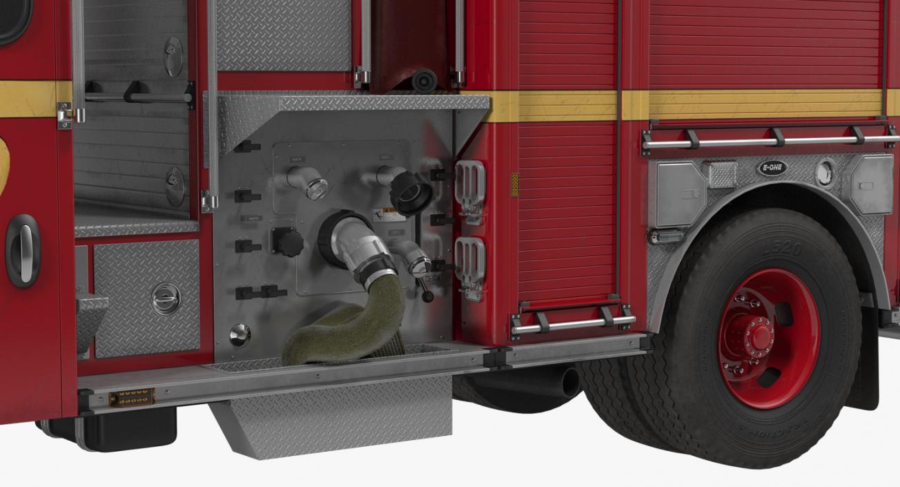 3D Fire Apparatus E-One Quest Seattle Rigged