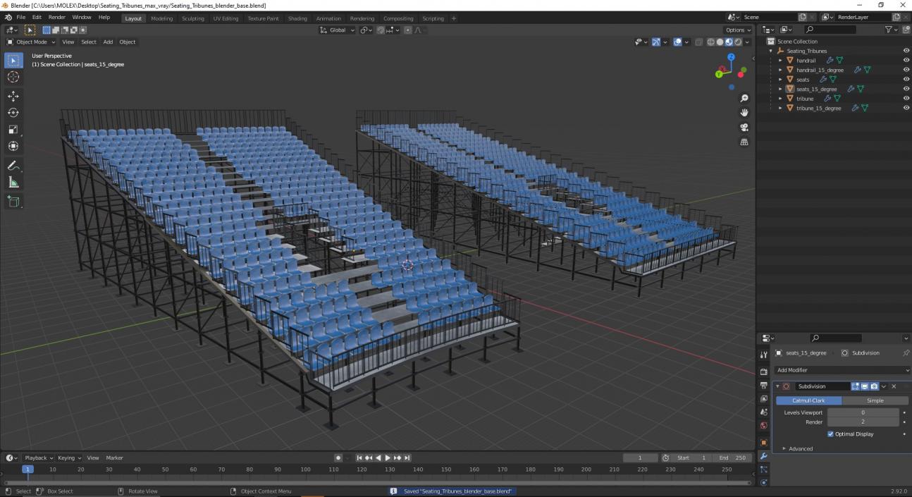 3D Seating Tribunes