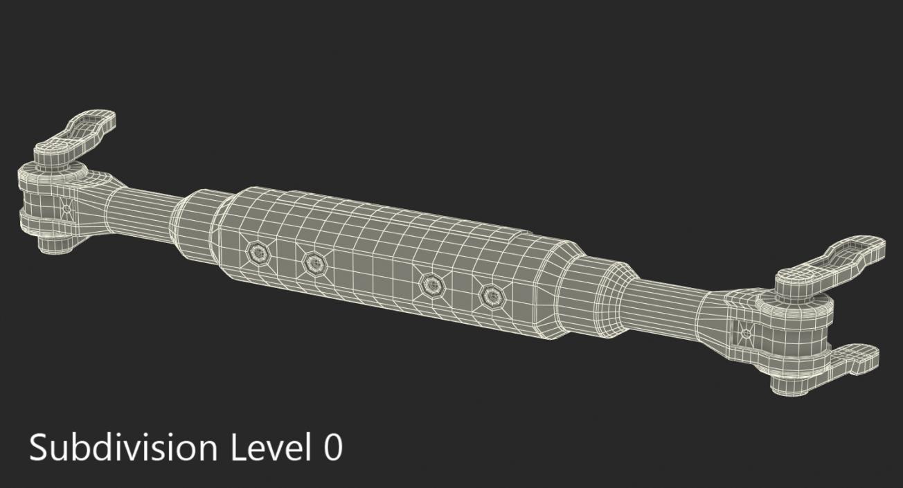 3D model Anodized Ram Hydraulic Cylinder 3 Sci-Fi