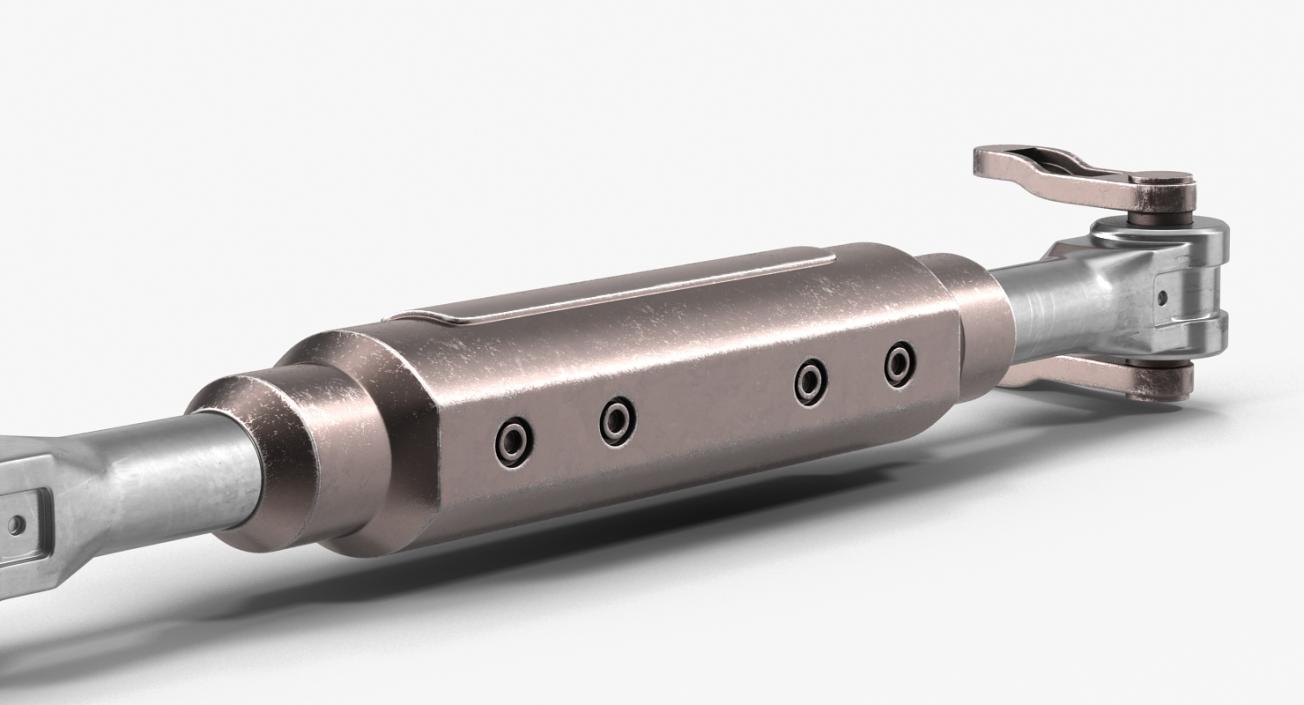 3D model Anodized Ram Hydraulic Cylinder 3 Sci-Fi