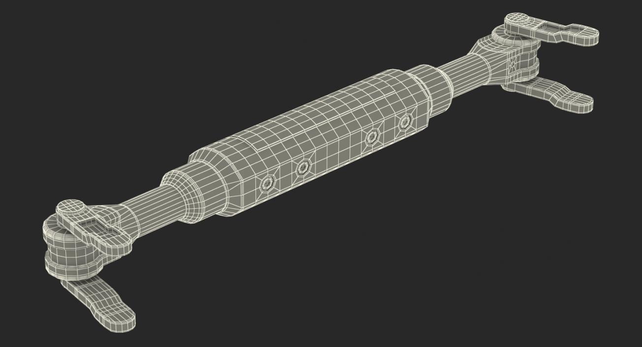 3D model Anodized Ram Hydraulic Cylinder 3 Sci-Fi