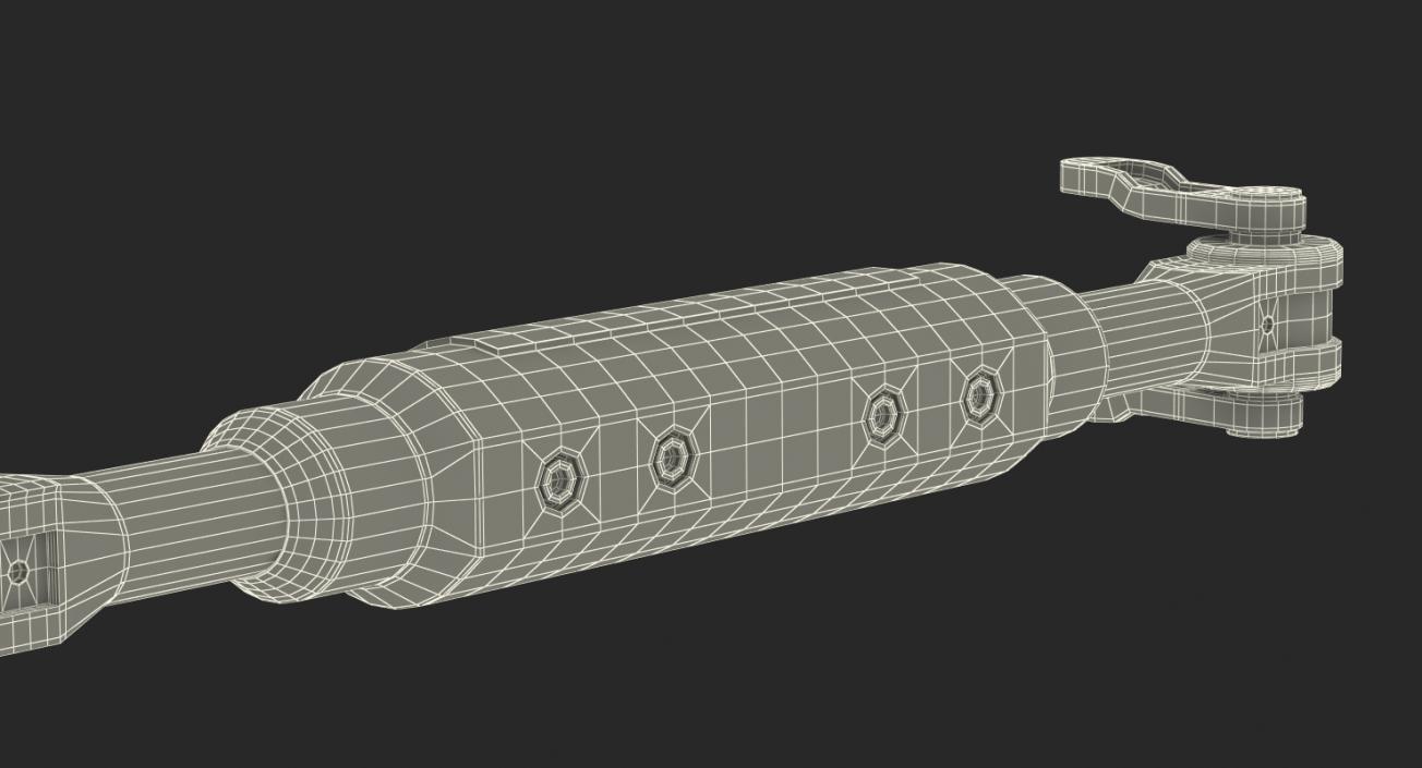 3D model Anodized Ram Hydraulic Cylinder 3 Sci-Fi