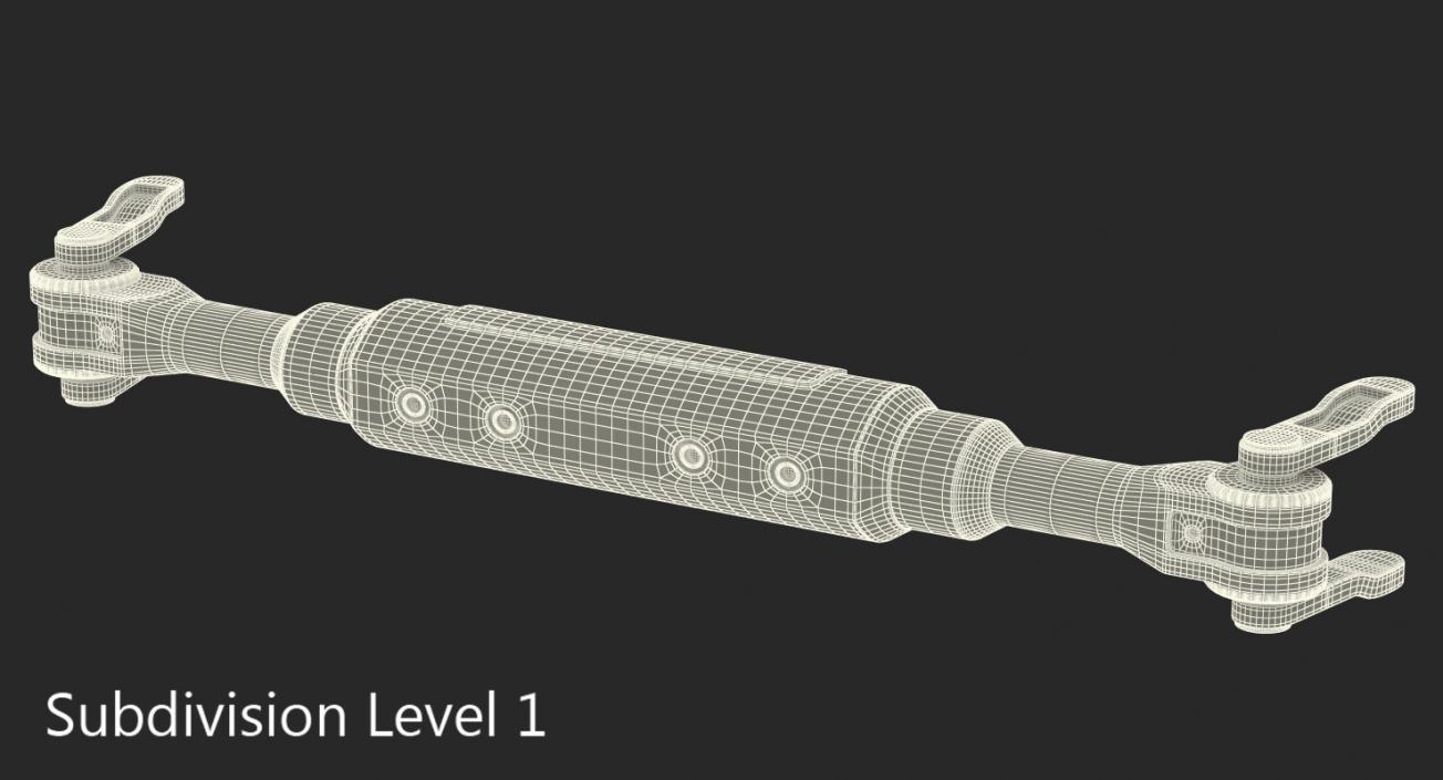 3D model Anodized Ram Hydraulic Cylinder 3 Sci-Fi