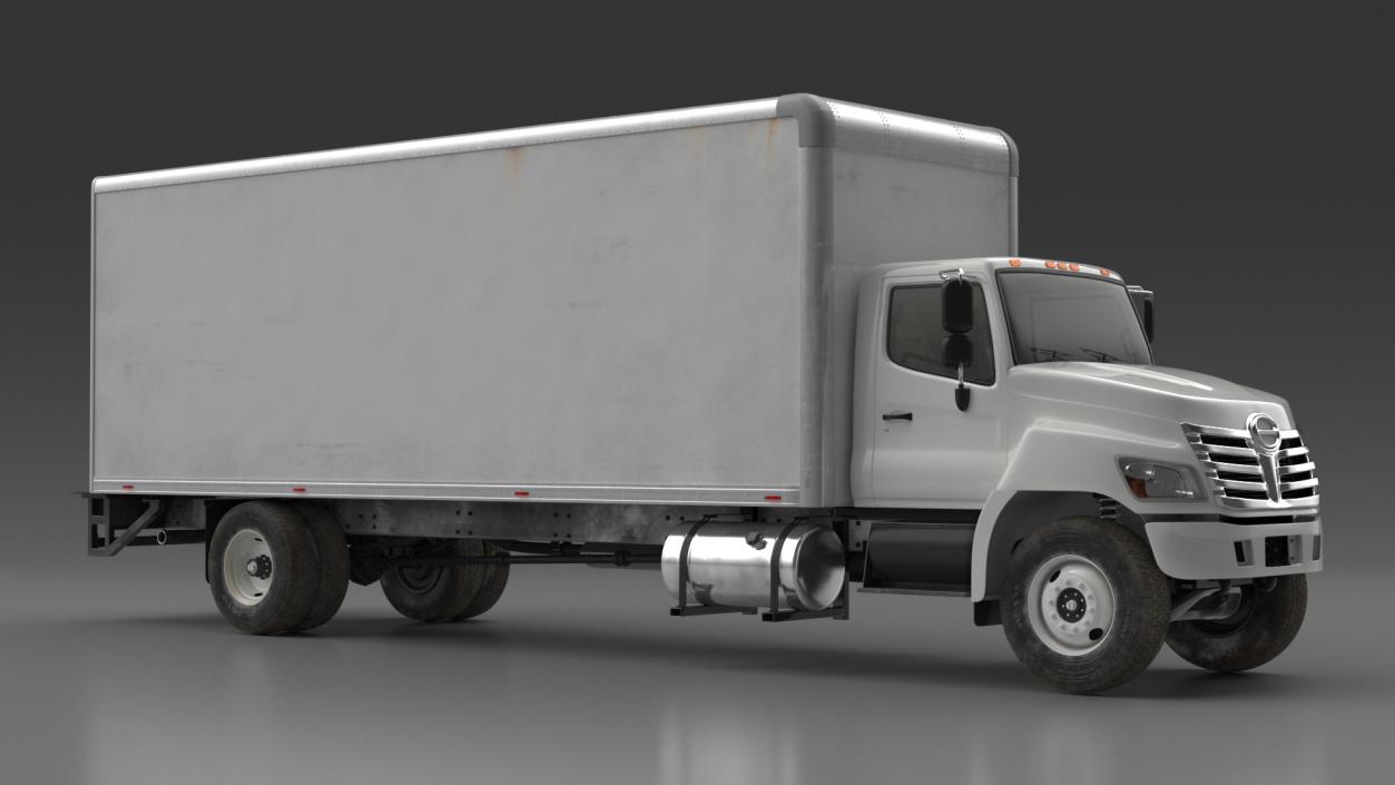 Large Cargo Box Truck Simple Interior 3D