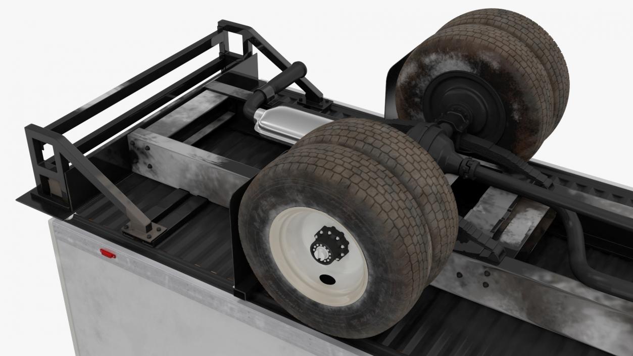 Large Cargo Box Truck Simple Interior 3D