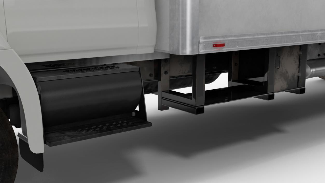 Large Cargo Box Truck Simple Interior 3D