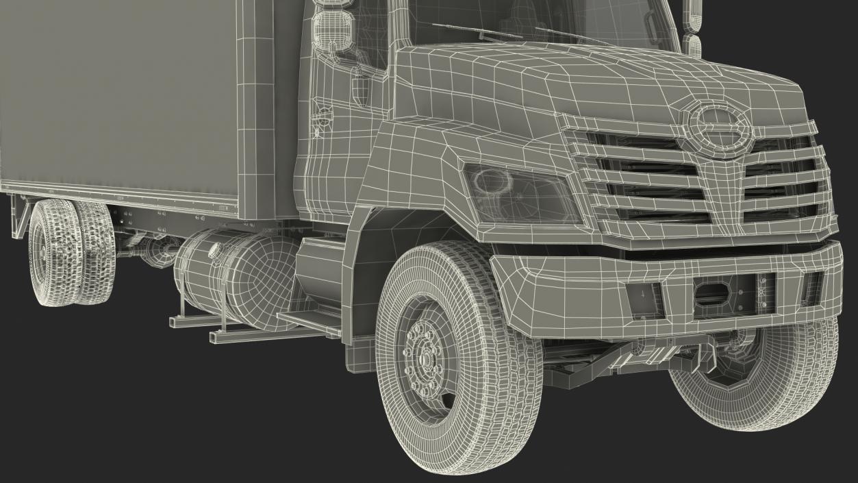 Large Cargo Box Truck Simple Interior 3D