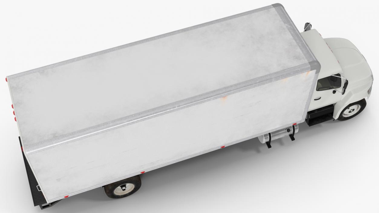 Large Cargo Box Truck Simple Interior 3D