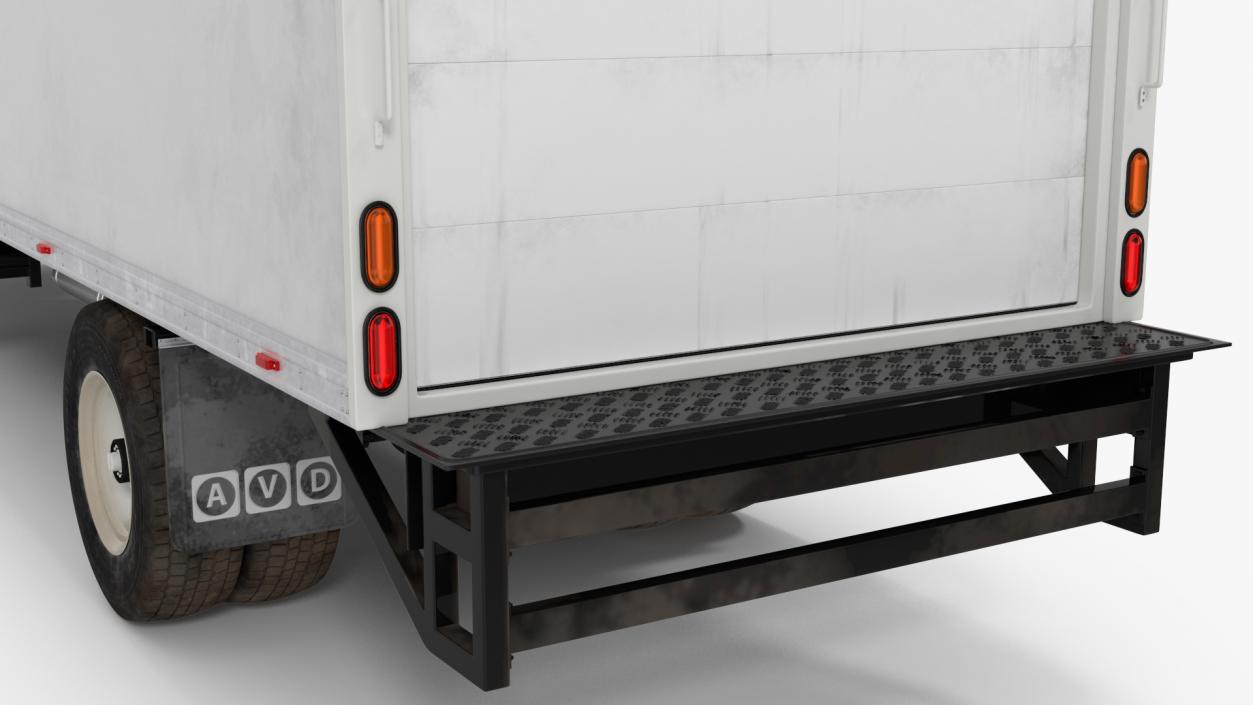 Large Cargo Box Truck Simple Interior 3D