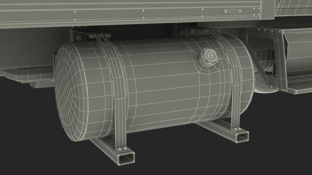 Large Cargo Box Truck Simple Interior 3D