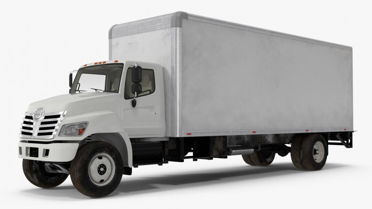 Large Cargo Box Truck Simple Interior 3D