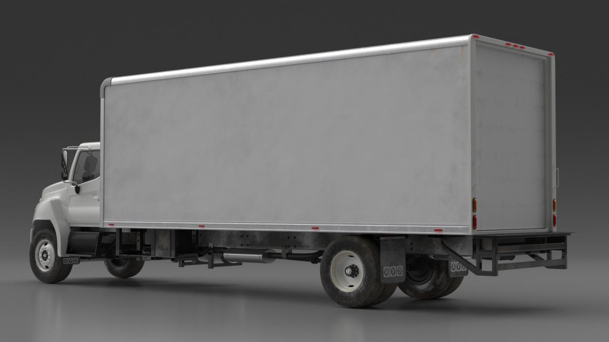 Large Cargo Box Truck Simple Interior 3D