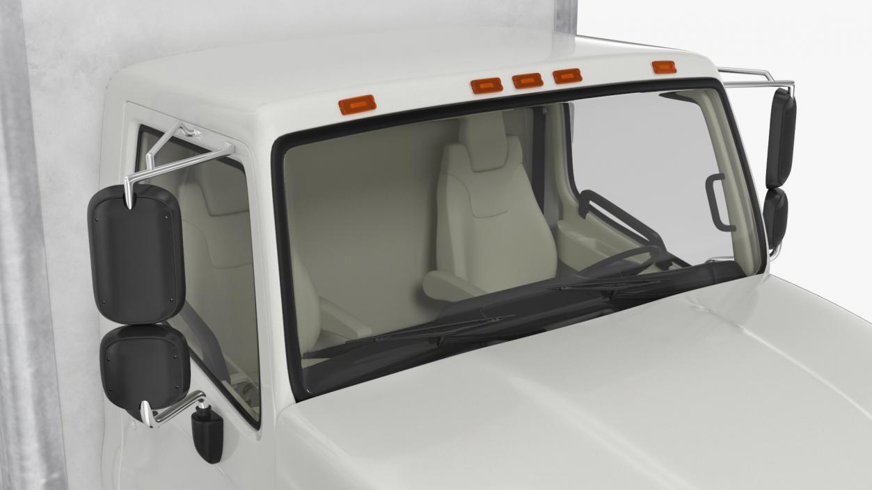 Large Cargo Box Truck Simple Interior 3D