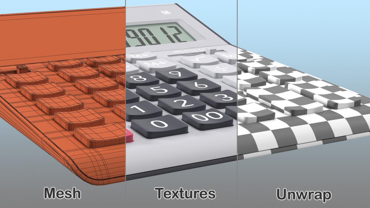 3D Grey Calculator Generic model