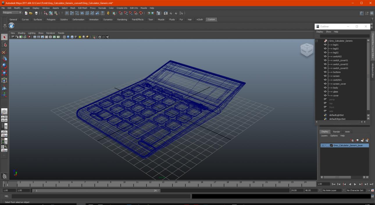 3D Grey Calculator Generic model