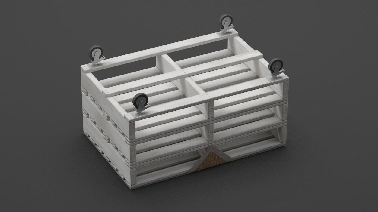 3D model Pallet Coffee Table White