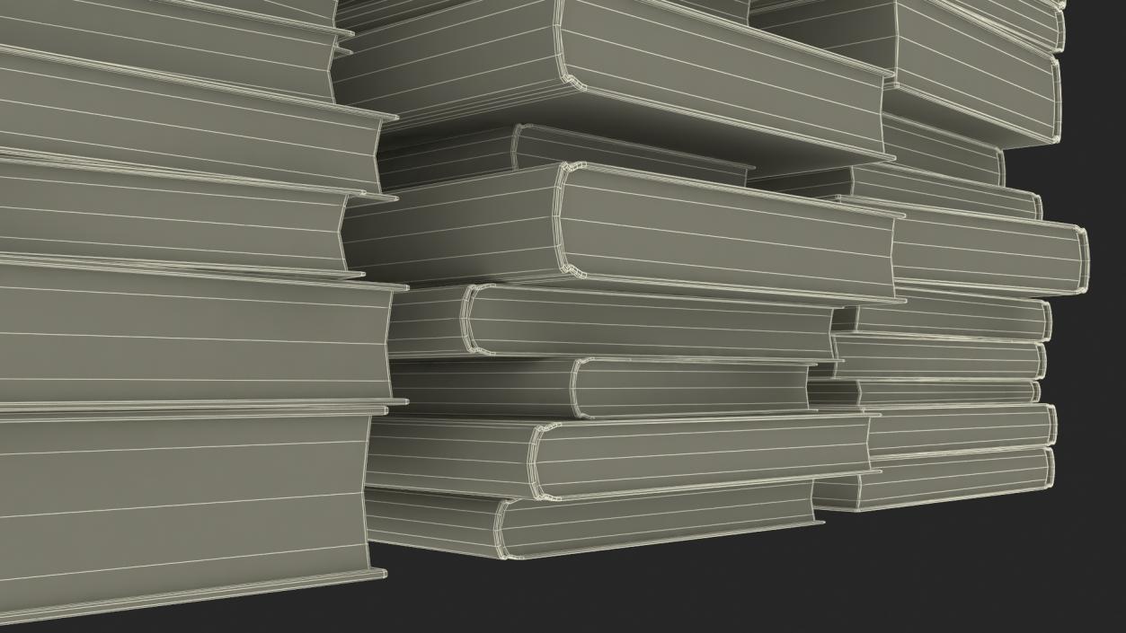 3D Modern Books Stack model