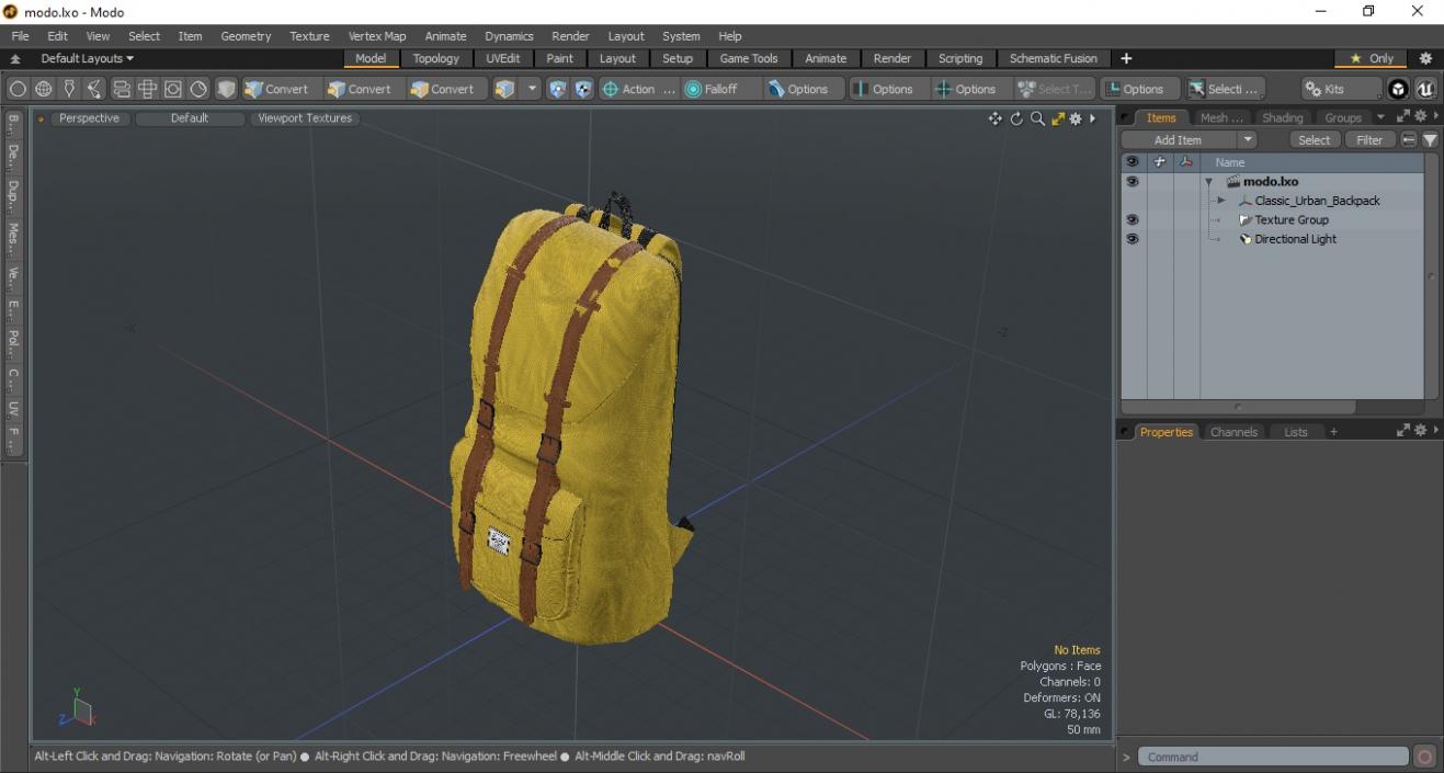 Classic Urban Backpack 3D