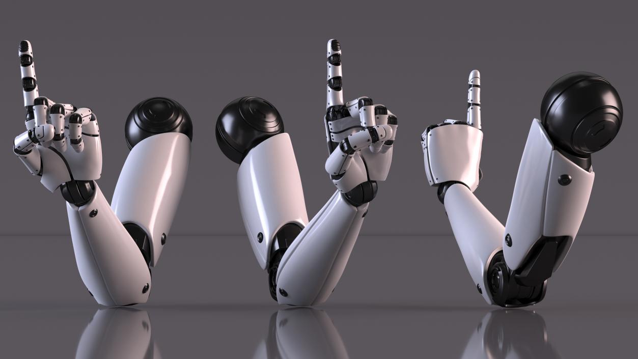 3D Cyborg Hand Rigged model