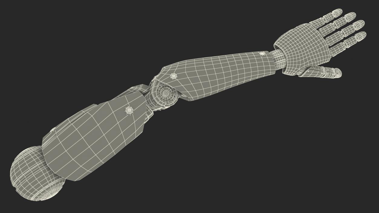 3D Cyborg Hand Rigged model