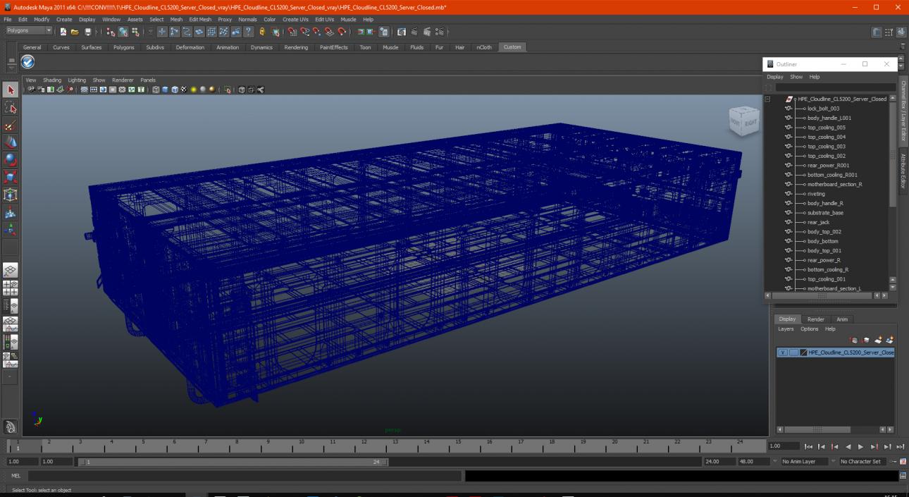 HPE Cloudline CL5200 Server Closed 3D model