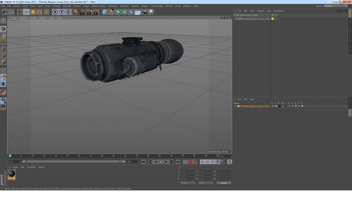 3D Thermal Weapon Scope Dirty