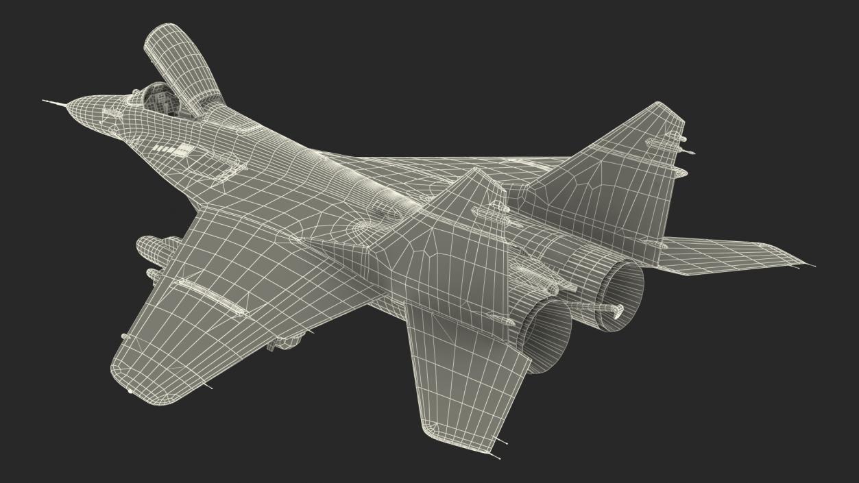 3D model MiG 29K Fulcrum D Indian Navy with Armament Rigged