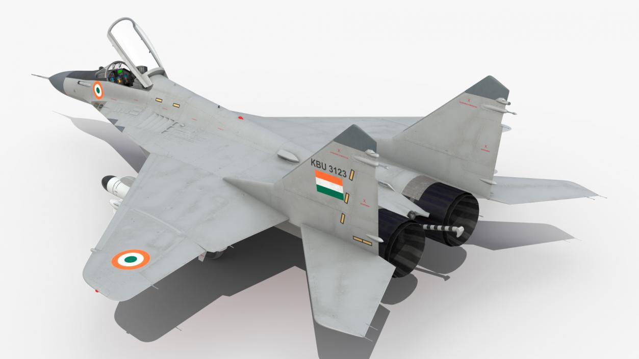 3D model MiG 29K Fulcrum D Indian Navy with Armament Rigged