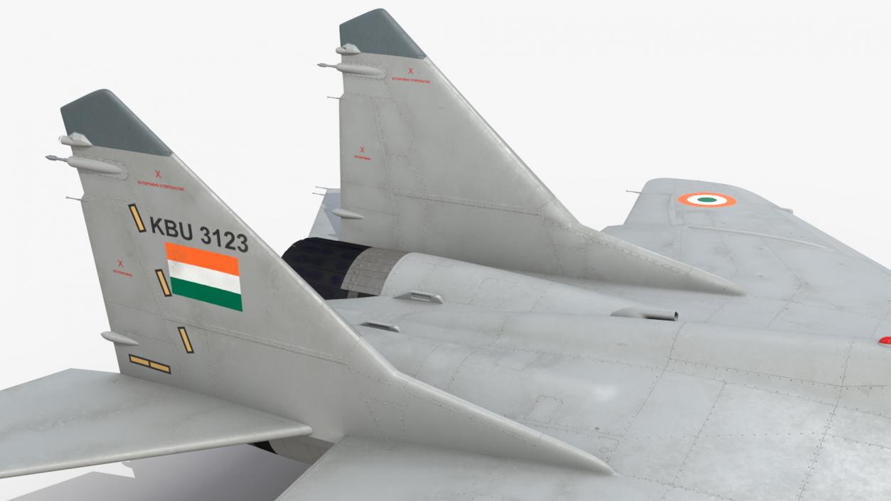 3D model MiG 29K Fulcrum D Indian Navy with Armament Rigged