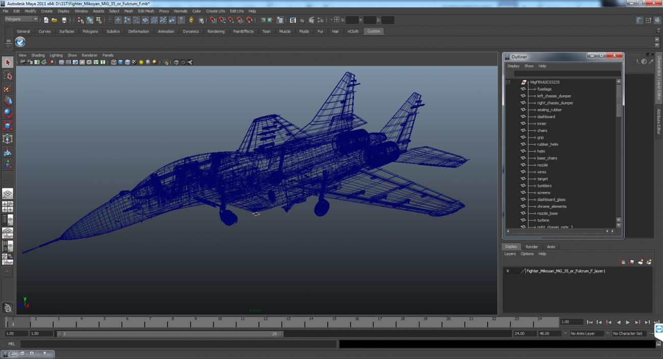 3D model Fighter Mikoyan MiG-35 or Fulcrum F