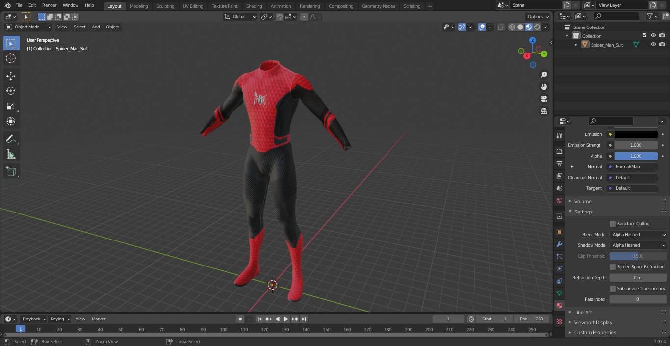 3D model Spider Man Suit