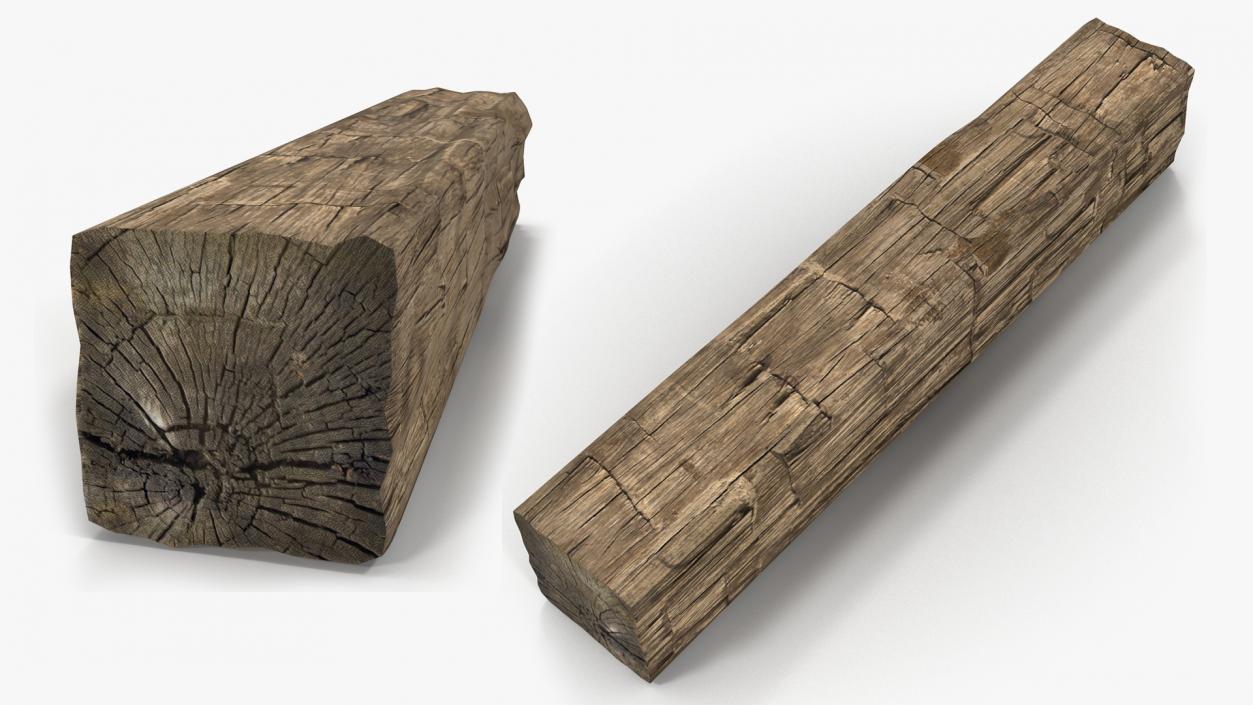 3D Fireplace Logs with Tong Tool  Collection