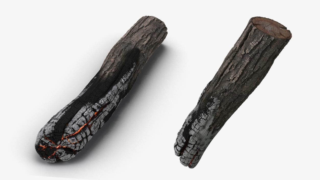 3D Fireplace Logs with Tong Tool  Collection