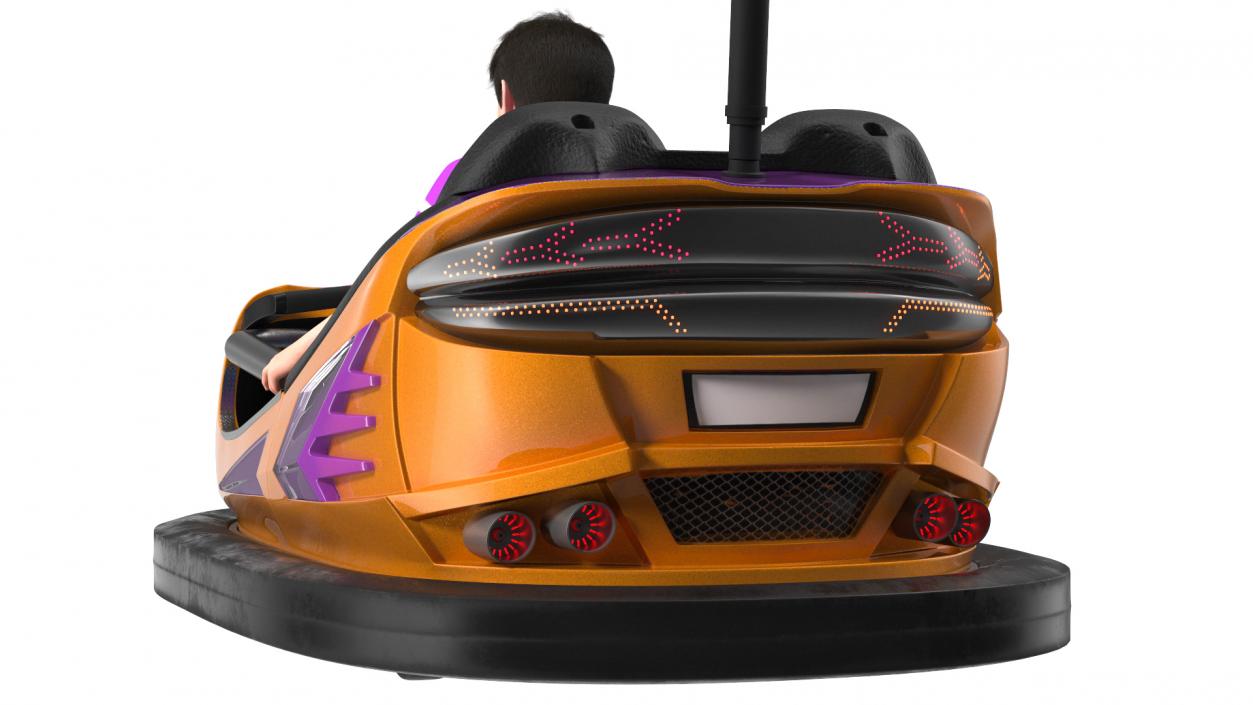 3D Bumper Car with Boy Rigged